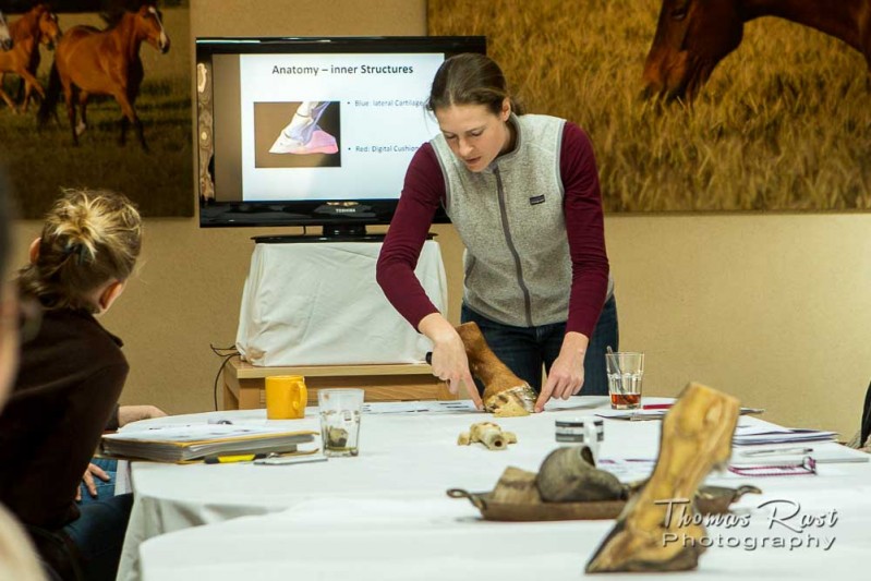Gabi Neurohr - a hoof care specialist gives a course about hoof anatomy